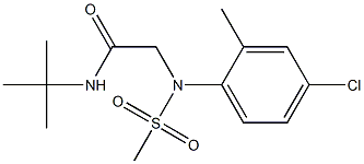 N-(tert-butyl)-2-[4-chloro-2-methyl(methylsulfonyl)anilino]acetamide 结构式