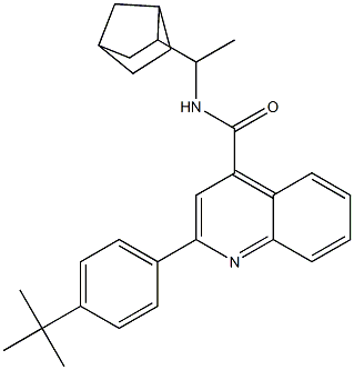 N-(1-bicyclo[2.2.1]hept-2-ylethyl)-2-(4-tert-butylphenyl)-4-quinolinecarboxamide 结构式