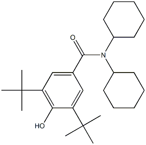 3,5-ditert-butyl-N,N-dicyclohexyl-4-hydroxybenzamide 结构式