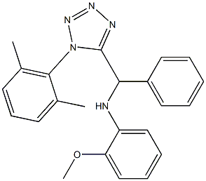 N-[[1-(2,6-dimethylphenyl)-1H-tetraazol-5-yl](phenyl)methyl]-2-methoxyaniline 结构式