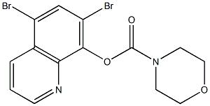 5,7-dibromo-8-quinolinyl 4-morpholinecarboxylate 结构式