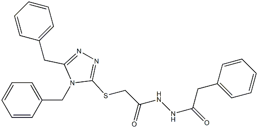 2-[(4,5-dibenzyl-4H-1,2,4-triazol-3-yl)sulfanyl]-N'-(phenylacetyl)acetohydrazide 结构式