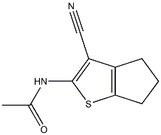 N-(3-cyano-5,6-dihydro-4H-cyclopenta[b]thien-2-yl)acetamide 结构式