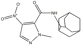 N-(2-adamantyl)-4-nitro-1-methyl-1H-pyrazole-5-carboxamide 结构式