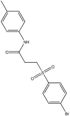 3-[(4-bromophenyl)sulfonyl]-N-(4-methylphenyl)propanamide 结构式