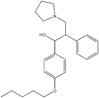 1-[4-(pentyloxy)phenyl]-2-phenyl-3-pyrrolidin-1-ylpropan-1-ol 结构式