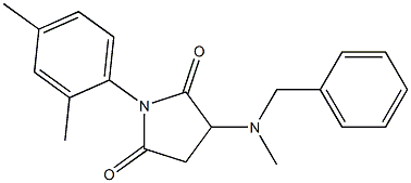3-[benzyl(methyl)amino]-1-(2,4-dimethylphenyl)-2,5-pyrrolidinedione 结构式