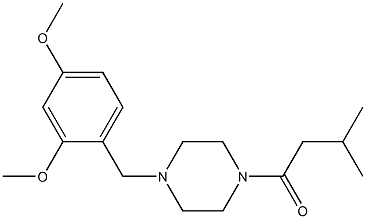 1-(2,4-dimethoxybenzyl)-4-(3-methylbutanoyl)piperazine 结构式