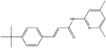 3-(4-tert-butylphenyl)-N-(4,6-dimethyl-2-pyridinyl)acrylamide 结构式