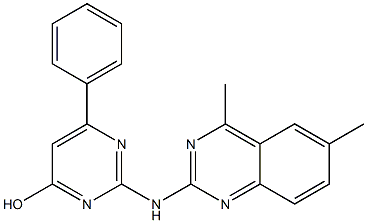 2-[(4,6-dimethyl-2-quinazolinyl)amino]-6-phenyl-4-pyrimidinol 结构式