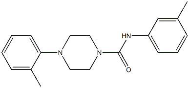 4-(2-methylphenyl)-N-(3-methylphenyl)-1-piperazinecarboxamide 结构式