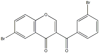 6-bromo-3-(3-bromobenzoyl)-4H-chromen-4-one 结构式
