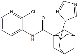 N-(2-chloro-3-pyridinyl)-3-(1H-1,2,4-triazol-1-yl)-1-adamantanecarboxamide 结构式