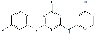 N-[4-chloro-6-(3-chloroanilino)-1,3,5-triazin-2-yl]-N-(3-chlorophenyl)amine 结构式