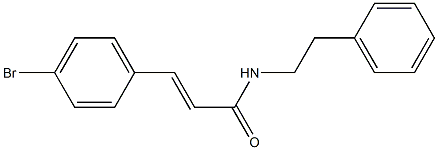 3-(4-bromophenyl)-N-(2-phenylethyl)acrylamide 结构式