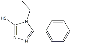 5-(4-tert-butylphenyl)-4-ethyl-4H-1,2,4-triazol-3-yl hydrosulfide 结构式