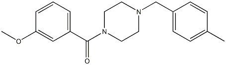 1-(3-methoxybenzoyl)-4-(4-methylbenzyl)piperazine 结构式