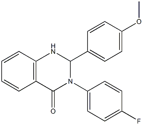 3-(4-fluorophenyl)-2-(4-methoxyphenyl)-2,3-dihydro-4(1H)-quinazolinone 结构式