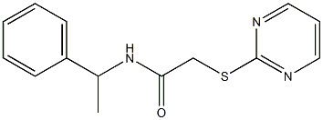 N-(1-phenylethyl)-2-(2-pyrimidinylsulfanyl)acetamide 结构式