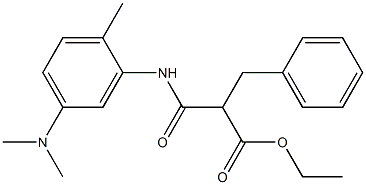 ethyl 2-benzyl-3-[5-(dimethylamino)-2-methylanilino]-3-oxopropanoate 结构式