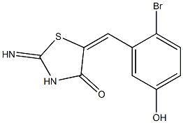 5-(2-bromo-5-hydroxybenzylidene)-2-imino-1,3-thiazolidin-4-one 结构式