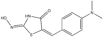 5-[4-(dimethylamino)benzylidene]-1,3-thiazolidine-2,4-dione 2-oxime 结构式
