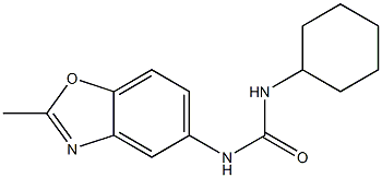 N-cyclohexyl-N'-(2-methyl-1,3-benzoxazol-5-yl)urea 结构式