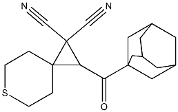 2-(1-adamantylcarbonyl)-6-thiaspiro[2.5]octane-1,1-dicarbonitrile 结构式