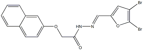 N'-[(4,5-dibromo-2-furyl)methylene]-2-(2-naphthyloxy)acetohydrazide 结构式