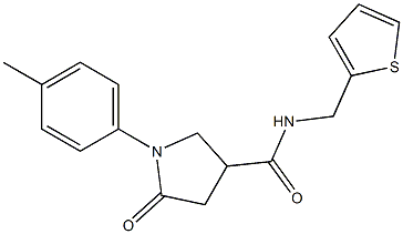 1-(4-methylphenyl)-5-oxo-N-(2-thienylmethyl)-3-pyrrolidinecarboxamide 结构式