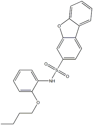 N-(2-butoxyphenyl)dibenzo[b,d]furan-3-sulfonamide 结构式