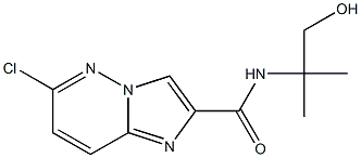 6-chloro-N-(2-hydroxy-1,1-dimethylethyl)imidazo[1,2-b]pyridazine-2-carboxamide 结构式