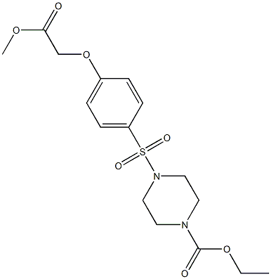 ethyl 4-{[4-(2-methoxy-2-oxoethoxy)phenyl]sulfonyl}-1-piperazinecarboxylate 结构式