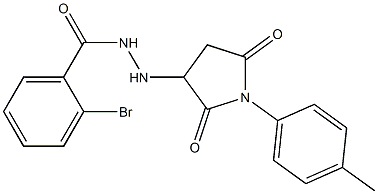 2-bromo-N'-[1-(4-methylphenyl)-2,5-dioxo-3-pyrrolidinyl]benzohydrazide 结构式