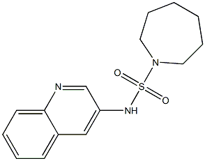 N-(3-quinolinyl)-1-azepanesulfonamide 结构式