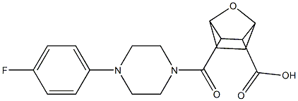 3-{[4-(4-fluorophenyl)-1-piperazinyl]carbonyl}-7-oxabicyclo[2.2.1]heptane-2-carboxylic acid 结构式