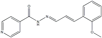 N'-[3-(2-methoxyphenyl)-2-propenylidene]isonicotinohydrazide 结构式