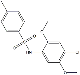 N-(4-chloro-2,5-dimethoxyphenyl)-4-methylbenzenesulfonamide 结构式