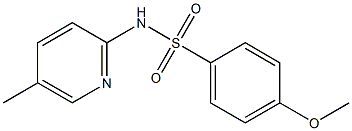 4-methoxy-N-(5-methyl-2-pyridinyl)benzenesulfonamide 结构式