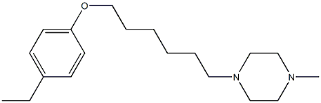 4-ethylphenyl 6-(4-methyl-1-piperazinyl)hexyl ether 结构式