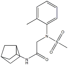 N-bicyclo[2.2.1]hept-2-yl-2-[2-methyl(methylsulfonyl)anilino]acetamide 结构式