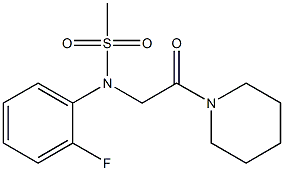 N-(2-fluorophenyl)-N-[2-oxo-2-(1-piperidinyl)ethyl]methanesulfonamide 结构式
