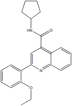 N-cyclopentyl-2-(2-ethoxyphenyl)-4-quinolinecarboxamide 结构式