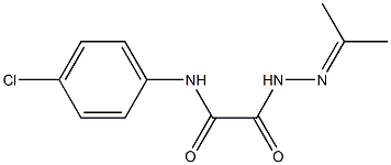 N-(4-chlorophenyl)-2-[2-(1-methylethylidene)hydrazino]-2-oxoacetamide 结构式