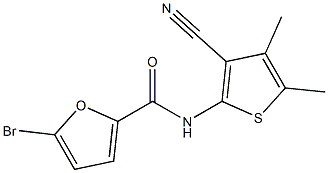5-bromo-N-(3-cyano-4,5-dimethyl-2-thienyl)-2-furamide 结构式