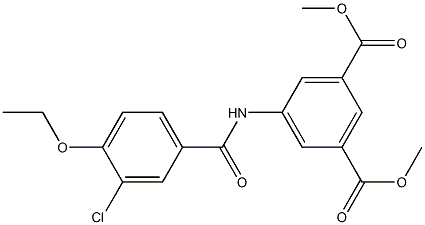 dimethyl 5-[(3-chloro-4-ethoxybenzoyl)amino]isophthalate 结构式