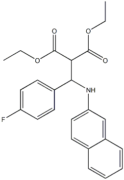 diethyl 2-[(4-fluorophenyl)(2-naphthylamino)methyl]malonate 结构式