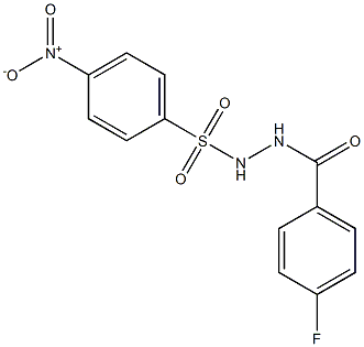 N'-(4-fluorobenzoyl)-4-nitrobenzenesulfonohydrazide 结构式