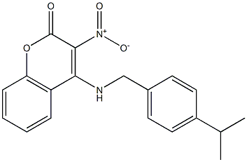3-nitro-4-[(4-isopropylbenzyl)amino]-2H-chromen-2-one 结构式