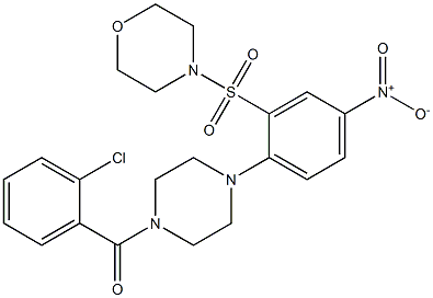 4-({2-[4-(2-chlorobenzoyl)piperazin-1-yl]-5-nitrophenyl}sulfonyl)morpholine 结构式